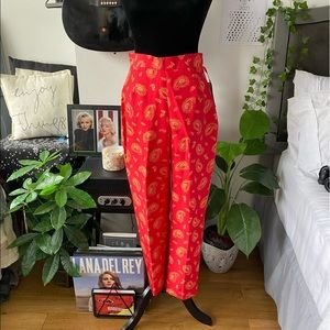 Liz Claiborne Paisley Printed High Waist Pant
